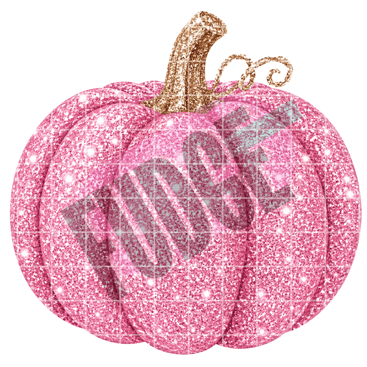 DTF Glitter Pumpking