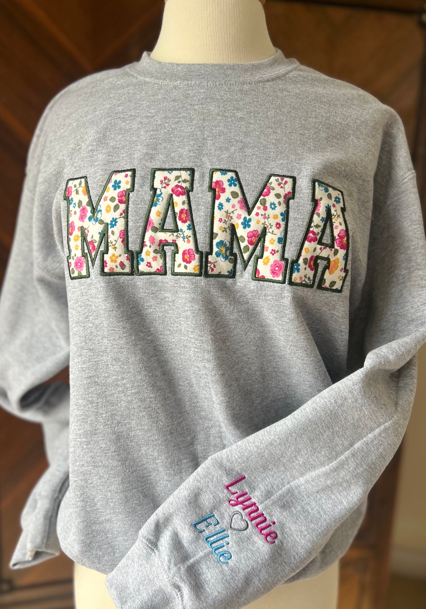 MAMA Keepsake Sweatshirt with Baby clothes