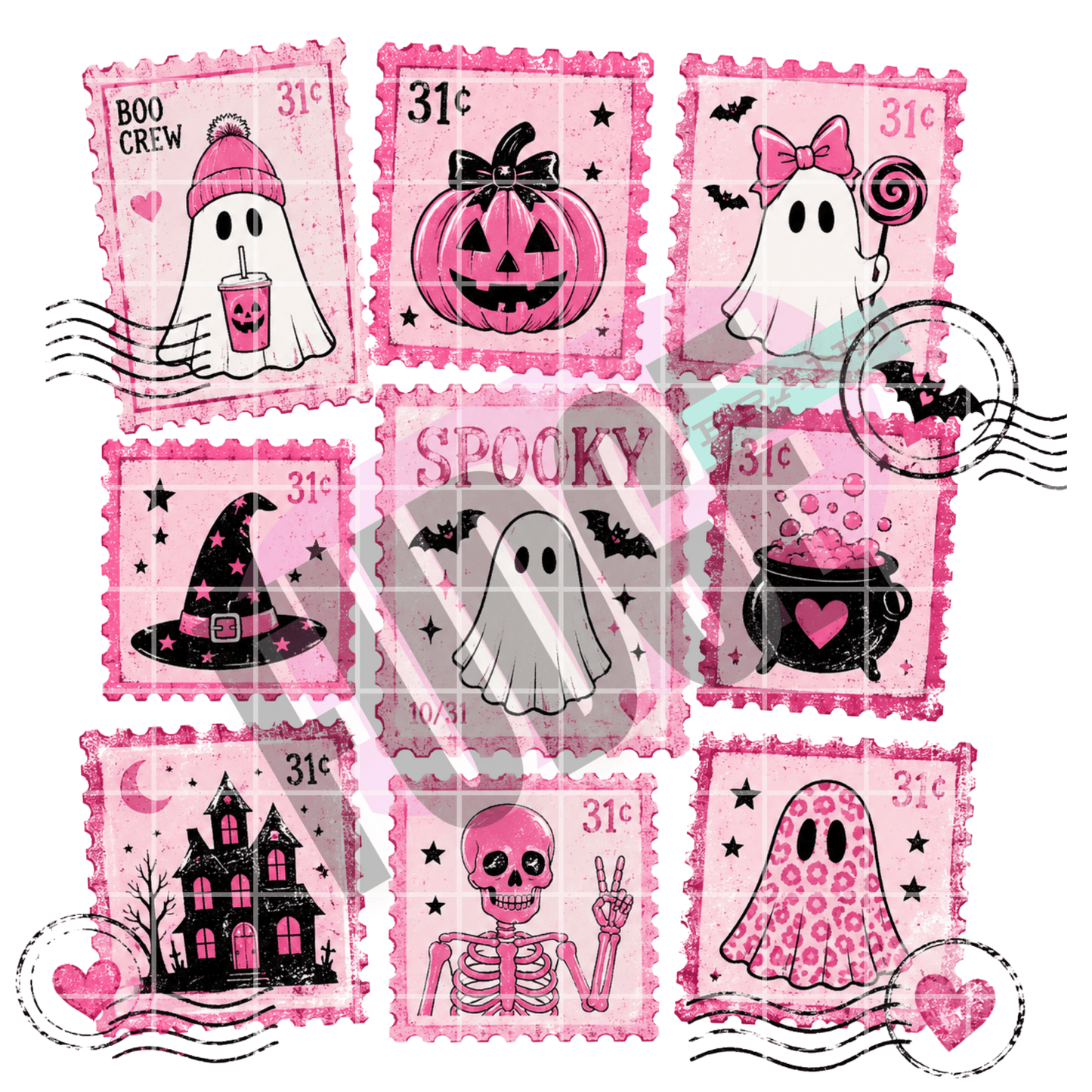 DTF Halloween Stamps