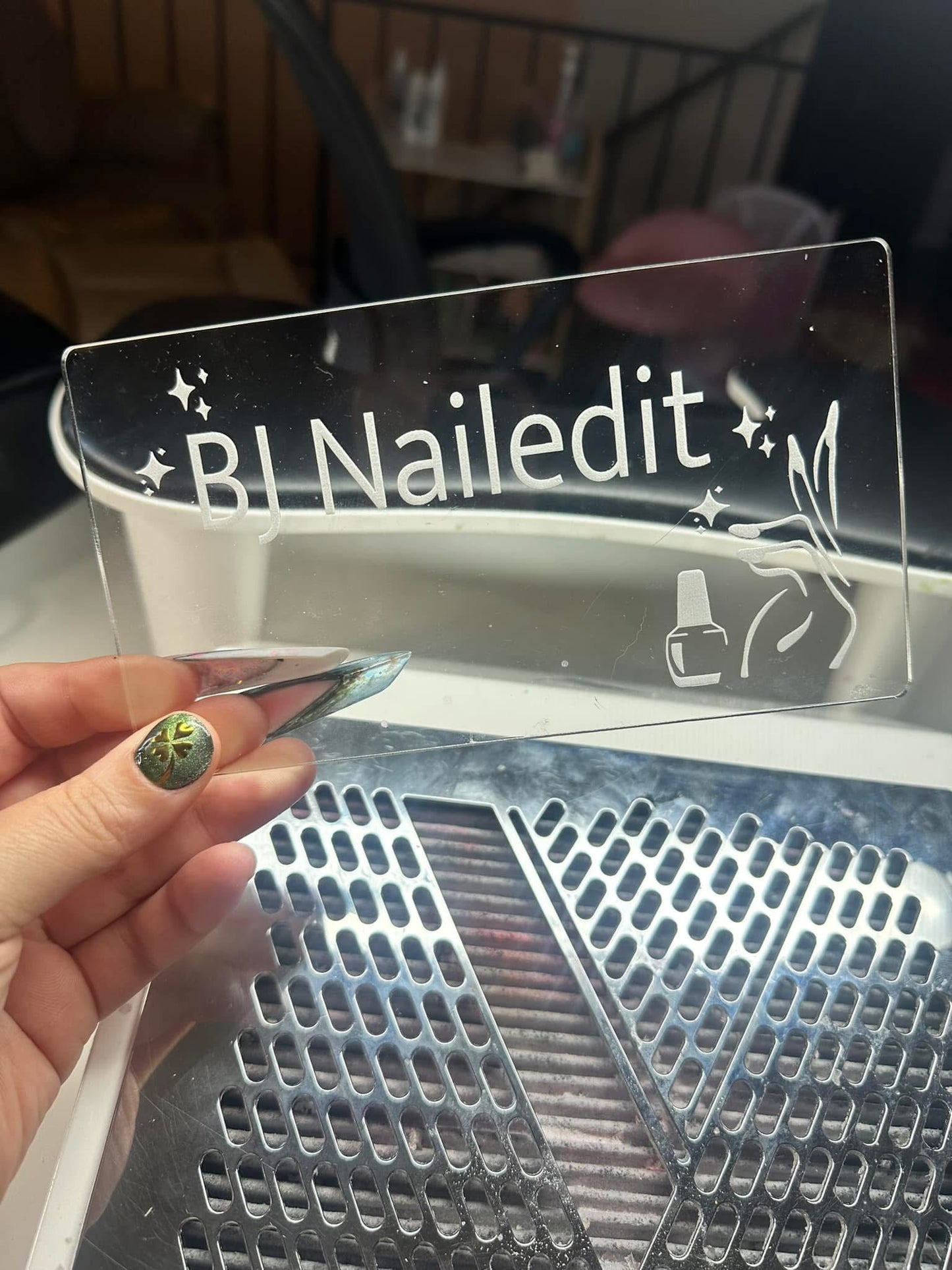 Custom acrylic nail art palette