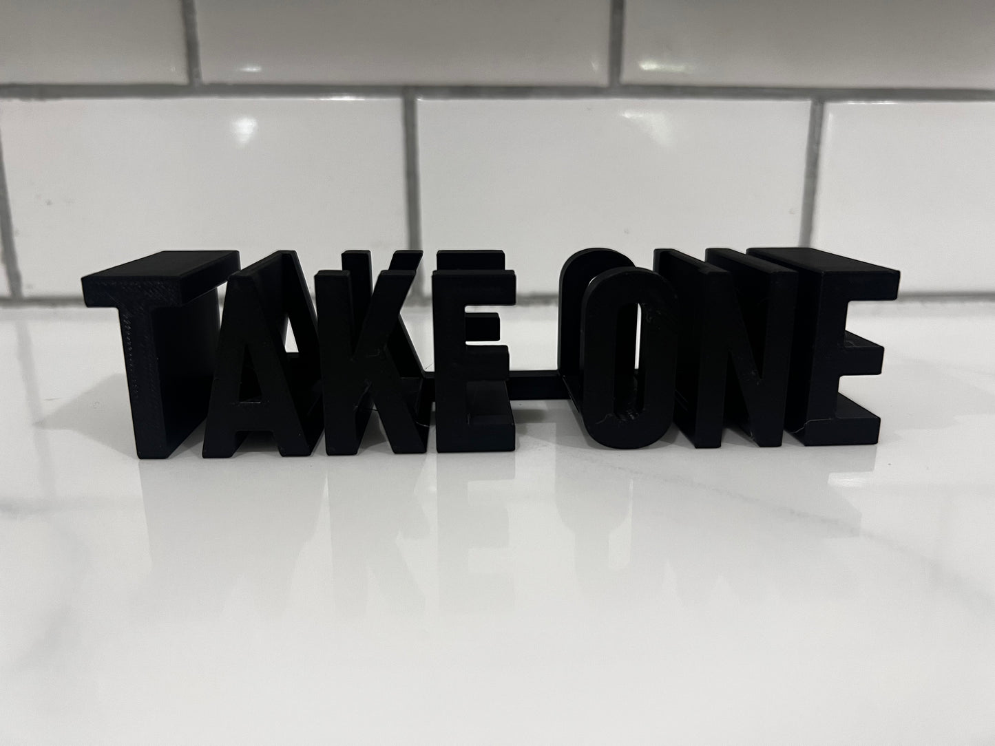 “TAKE ONE” Business card holder