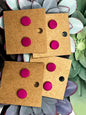 Clay pink stud earrings
