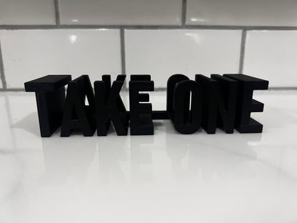 “TAKE ONE” Business card holder