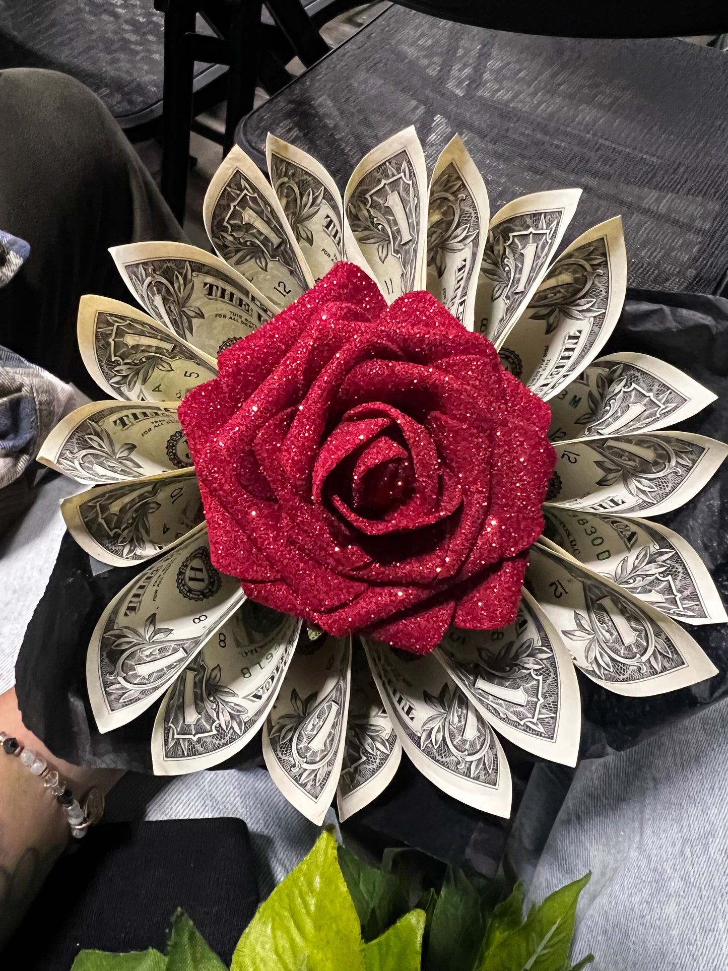 $10 money bouquet