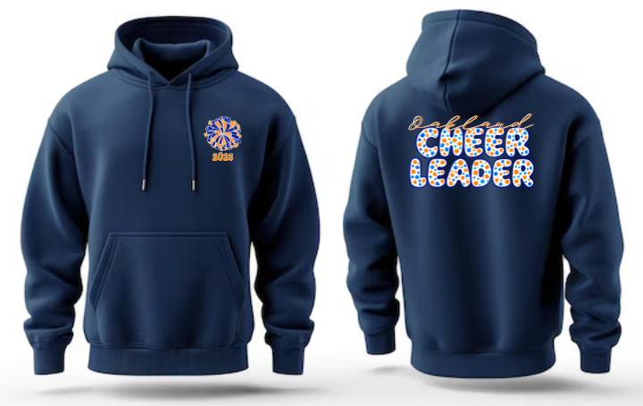 Oakland Cheer Tshirt and Hoodie Fundraiser Flags